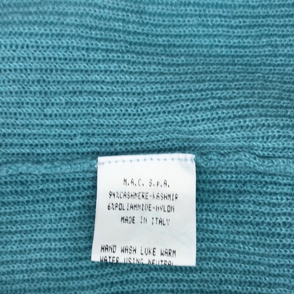 Malo Turquoise 100% Cashmere Women Sweater Cardigan Set - Picture 7 of 7